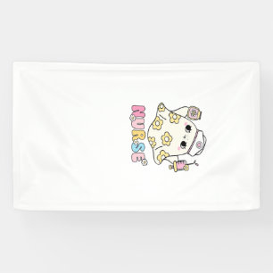 Retro Ghost Nurse Halloween Design Classic T-Shirt Banner