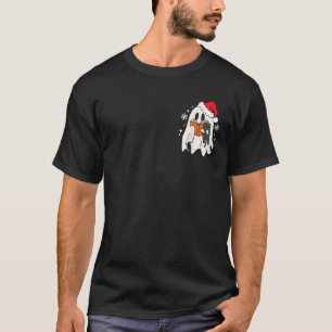 Retro Ghost Reading Book With Cat Bookish Club Chr T-Shirt