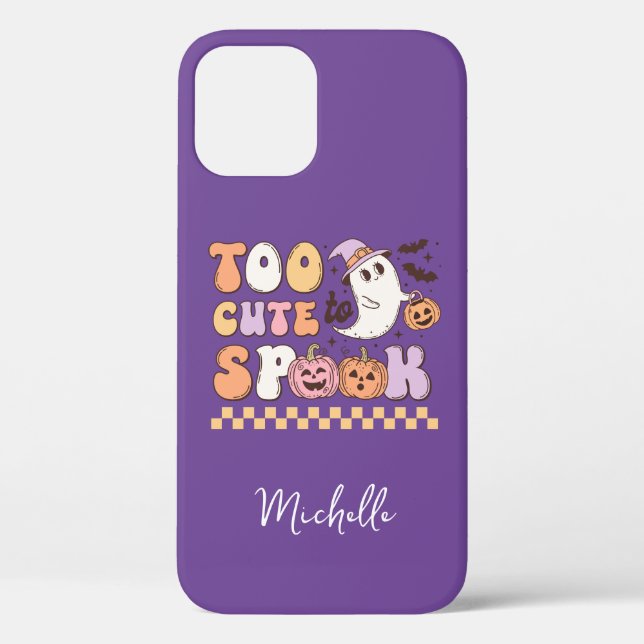 Retro Ghost Too Cute To Spook Halloween Case-Mate iPhone Case (Back)
