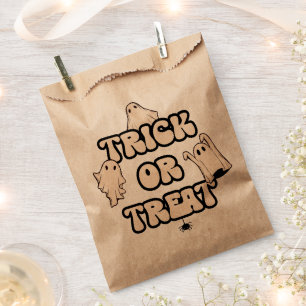 Retro Ghosts Halloween Trick or Treat Favour Bag