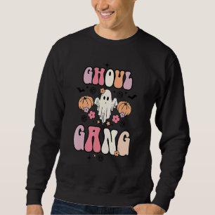 Retro Ghoul Gang Groovy Hey Boo Pumpkin Boo Crew H Sweatshirt