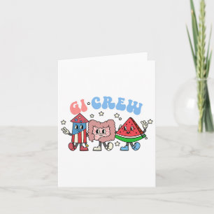 Retro Gi Crew 4th Of July Nurse Practitioner Gastr Card