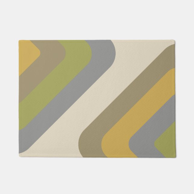 Retro Giant Diamonds Multicolored Doormat (Front)
