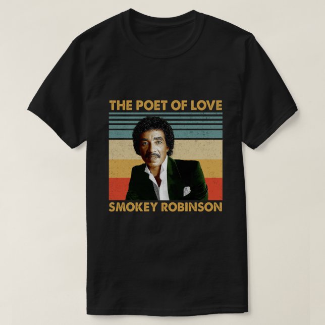 Retro Gifts Smokey Robinson - The Poet Of Love T-Shirt (Design Front)