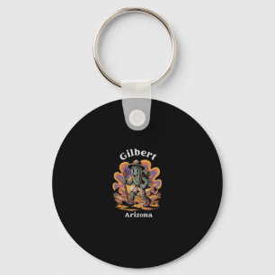 Retro Gilbert Arizona Hiking Trail Adventure Cactu Key Ring