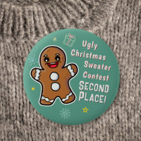 Retro Gingerbread Ugly Xmas Sweater Contest 2nd