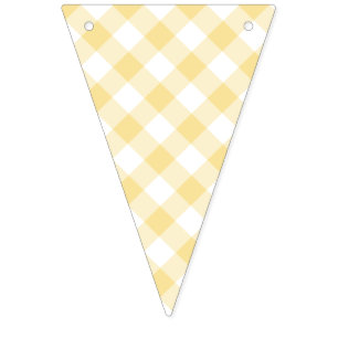 Retro Gingham Canary Yellow Bunting