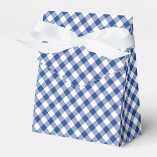 Retro Gingham True Blue Favour Box