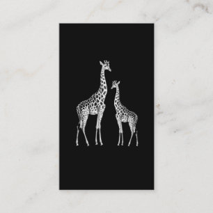 Retro Giraffe Funny Safari Animal Art Business Card