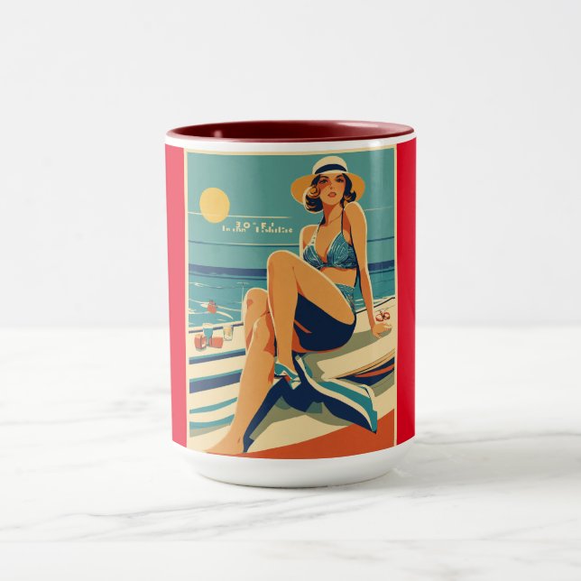 Retro girl mug (Center)