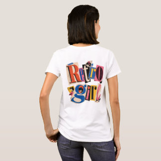 Retro girl, Retro Collage “Retro Girl” Typography, T-Shirt