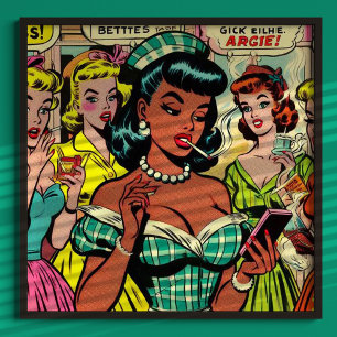 Retro Girls Comics Poster