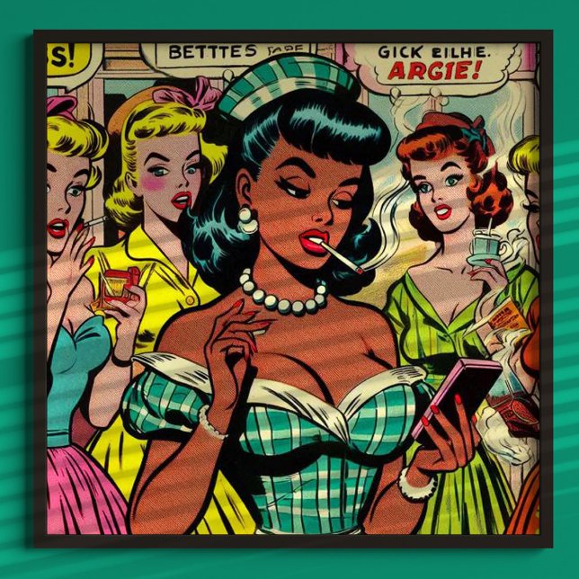 Retro Girls Comics Poster (Creator Uploaded)