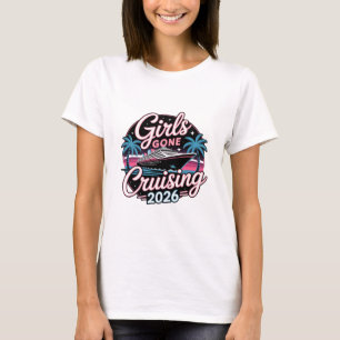 Retro Girls Gone Cruising 2026 Cruise Vacation Tri T-Shirt