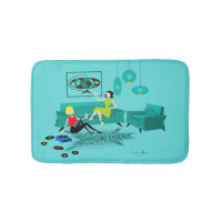 Retro Girls' Night In Bath Mat