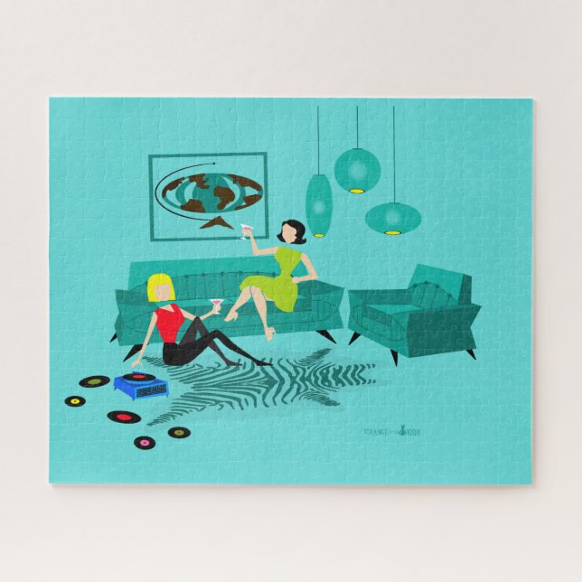 Retro Girl's Night In Puzzle (Horizontal)