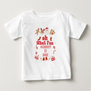 Retro Girls Oh What Fun 1st Birthday T-Shirt