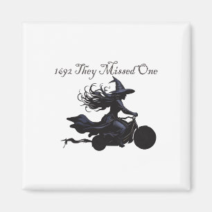 Retro Girls Trip Salem 1692 They Missed One Witch Magnet