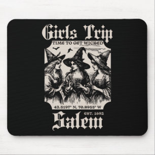 Retro Girls Trip Salem 1692 They Missed One Witch Mouse Pad