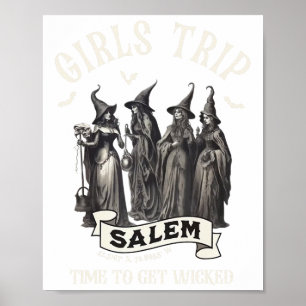 Retro Girls Trip Salem 1692 They Missed One Witch  Poster