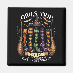 Retro Girls Trip Salem Time To Get Salem 1692 Hall Magnet