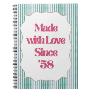 Retro Girly “Pretty Please” Print   Bright Vintage Notebook