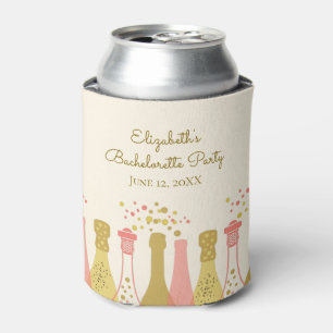Retro Glam 1960s Champagne Bachelorette Party Can Cooler