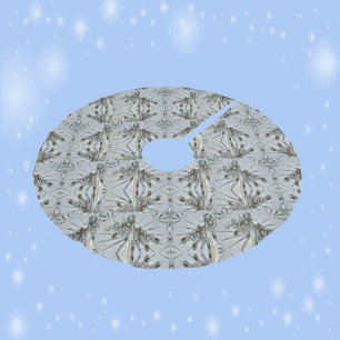 Retro Glam Art Deco Rhinestones and Crystal Brushed Polyester Tree Skirt