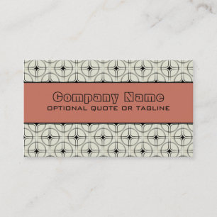 Retro Glam Business Card, Coral Card