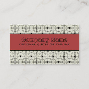 Retro Glam Business Card, Light Red Card
