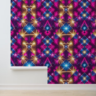 Retro Glam Geometric Peel and Stick  Wallpaper