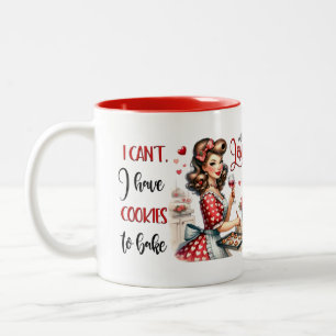 Retro Glam Girl Funny Sarcastic Kitchen Quote Two-Tone Coffee Mug