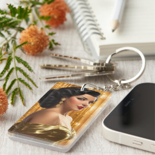 Retro Glam Girls (Ana Maria) Key Ring