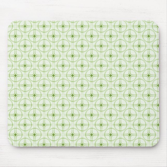 Retro Glam Mousepad, Green Mouse Pad (Front)