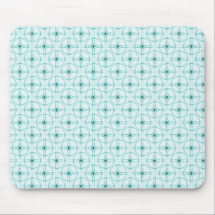 Retro Glam Mousepad, Teal Mouse Pad