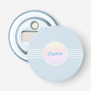 Retro Glam Personalised Ice Blue and Opal Bottle Opener