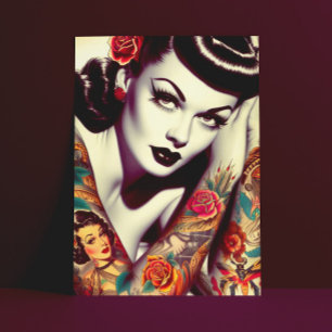 Retro Glam Pin-up Postcard