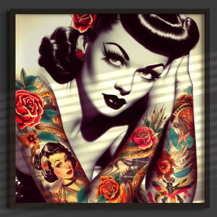 Retro Glam Pin-up Poster