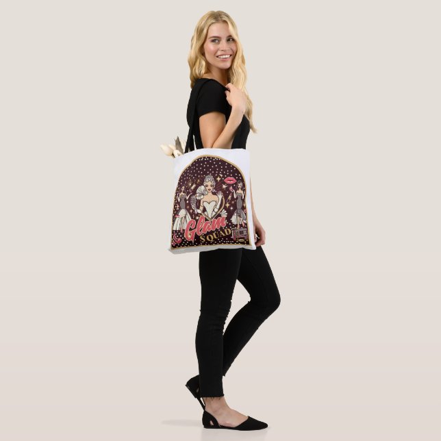 Retro Glam Squad T-Shirt Tote Bag (On Model)