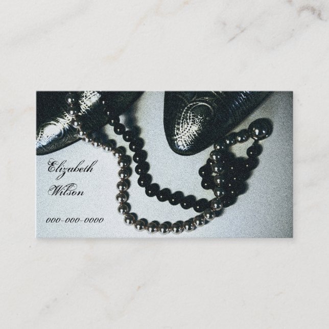Retro glamour business card (Front)
