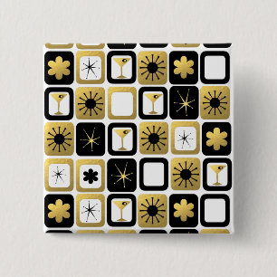 Retro Glamourous Gold Button