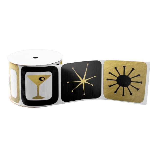 Retro Glamourous Gold Grosgrain Ribbon (Spool)