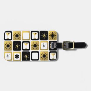 Retro Glamourous Gold Luggage Tag