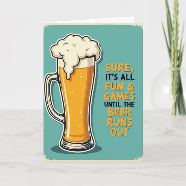 Retro Glass Birthday Card (Front)
