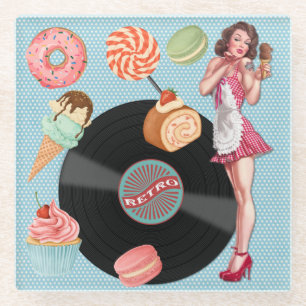 Retro Glass Coaster