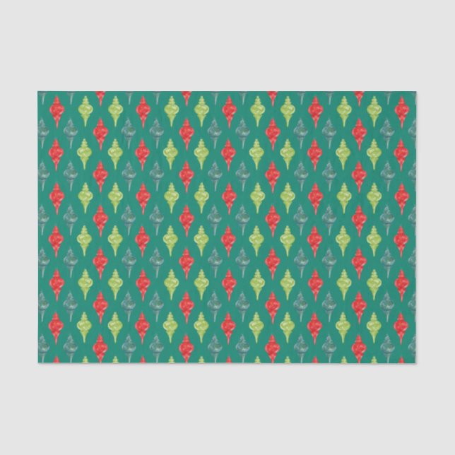 Retro Glass Ornaments Tissue Paper (Front)