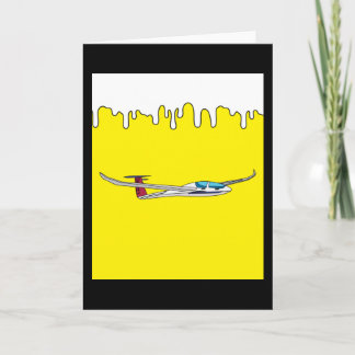 Retro Glider Plane Card