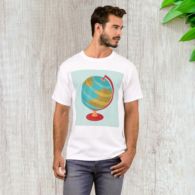 Retro Globe Illustration Vintage Earth Map  T-Shirt (Creator Uploaded)