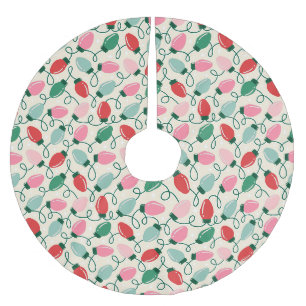 Retro Glow Lights Brushed Polyester Tree Skirt
