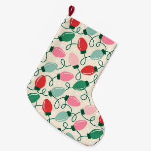 Retro Glow Lights Large Christmas Stocking